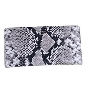 Kate Spade Snakeskin Print Bifold Wallet 3.5x6.5" GUC